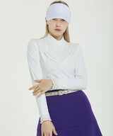 Clara Frill Turtleneck Top- White