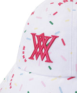 ANEW Sprinkle Donut Pattern Bucket Hat - White