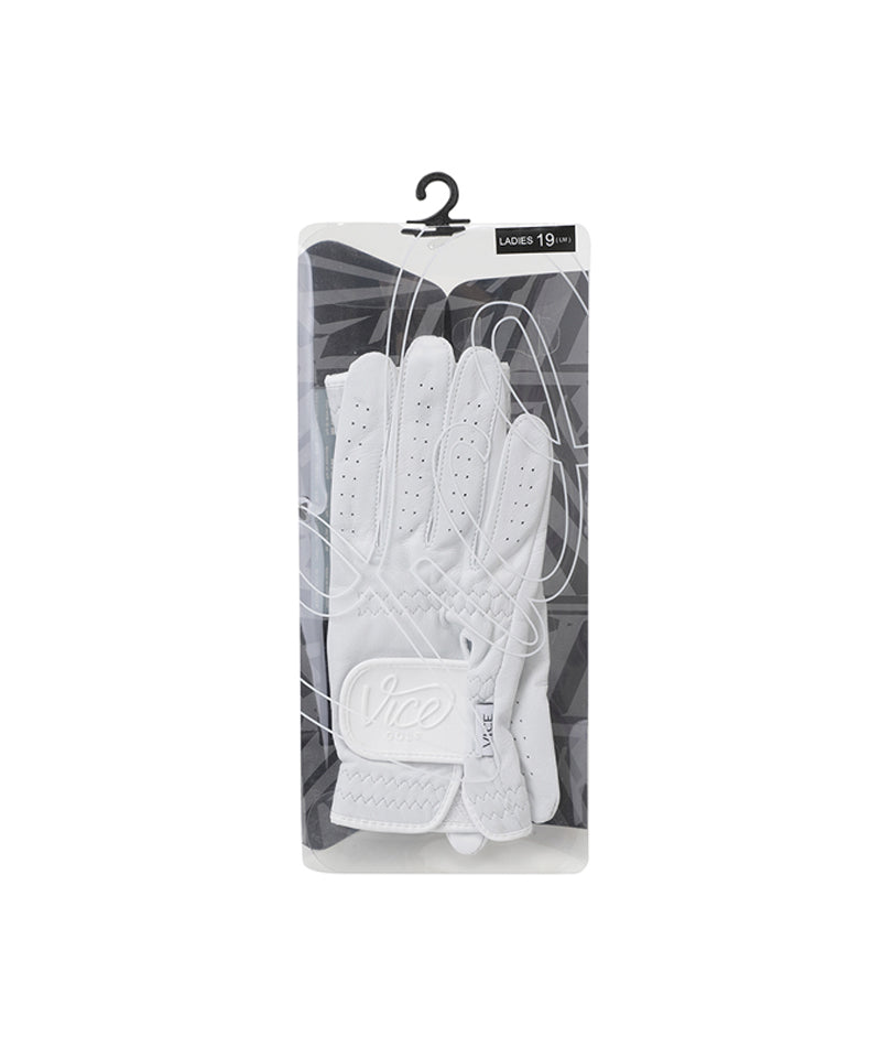 Vice Golf Atelier Women's Logo Gloves (BOTH HANDS) - White