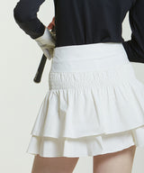 Anna Smock Pleated Skirt - O/White
