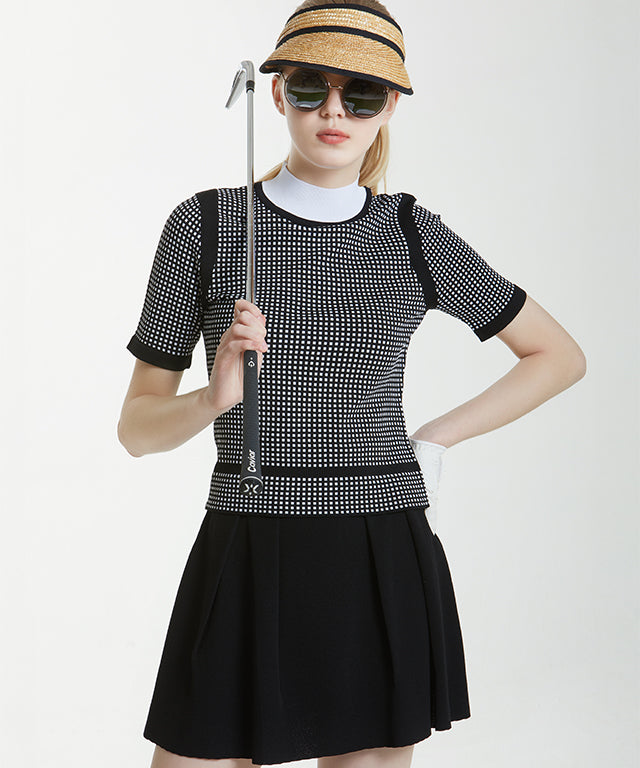 Chess Summer Knit TWO-IN-ONE - Black