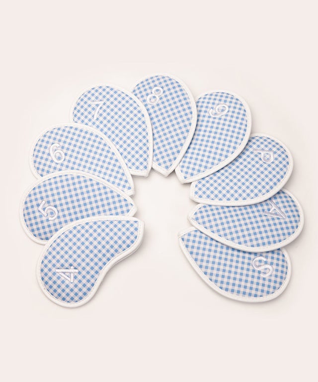 Gingham Check Iron Cover Set Blue