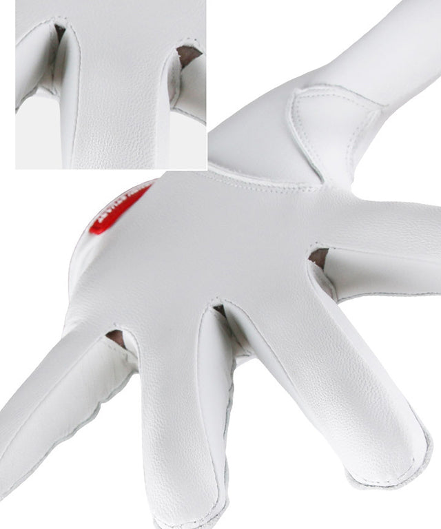HENRY STUART Skin Fit Natural Sheepskin Color Golf Gloves - White
