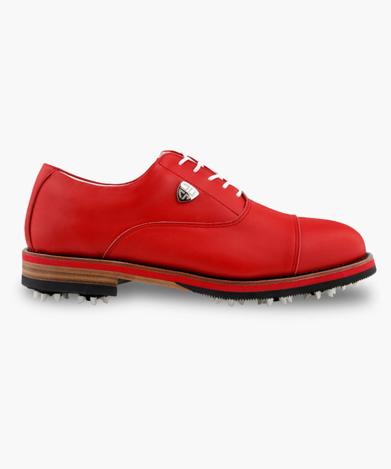 HENRY STUART Icon Classic Spike Golf Shoes - Red