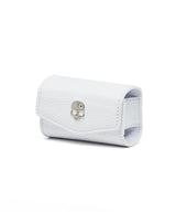 Monster G Italian Genuine Leather Golf Clip Type Ball Pouch White