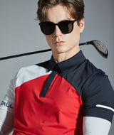 Kizan Cross Combi Polo Tee - Red