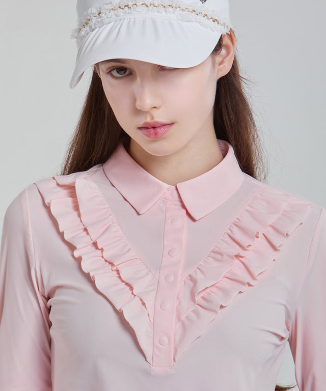 Laurel Collar T-shirt - L/Pink