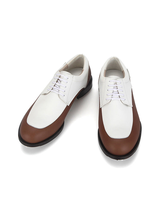Giclee Unisex Oldies Goodies Premium Leather Golf Shoes - Brown
