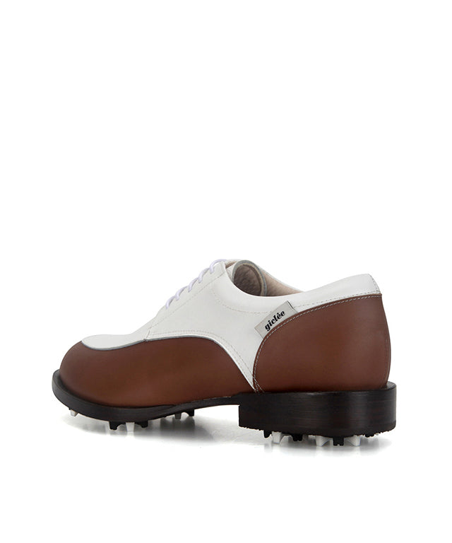 Giclee Unisex Oldies Goodies Premium Leather Golf Shoes - Brown