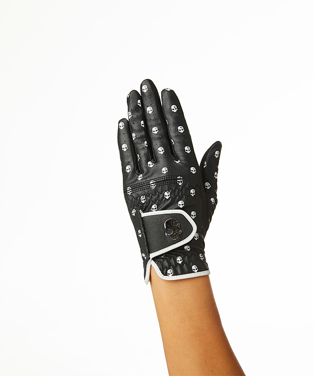 Monster G Rain Grip Skull Pattern Glove - Black