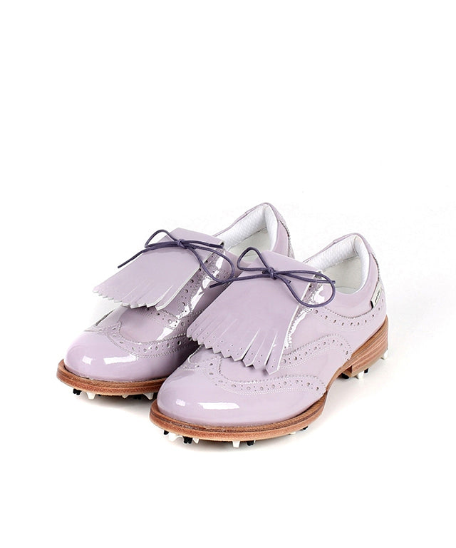 Giclee Unisex Classy Patent Premium Leather Golf Shoes - Purple
