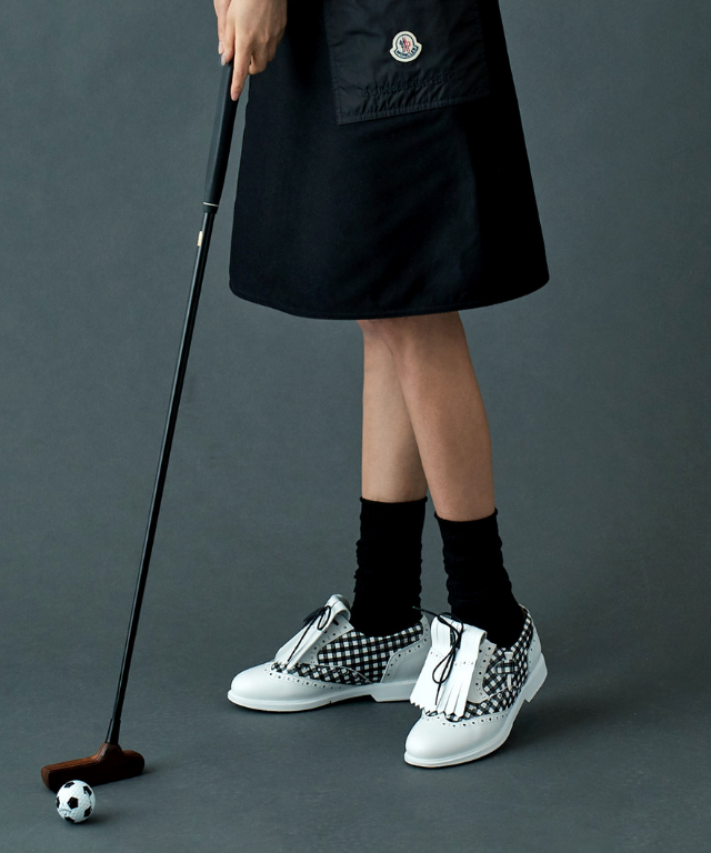 Giclee Tee-In Spikeless Golf Shoes - Black Check