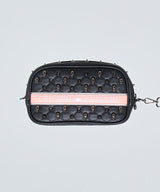 Verabone Collection Two Zipper Pouch Bag - Black / Pink