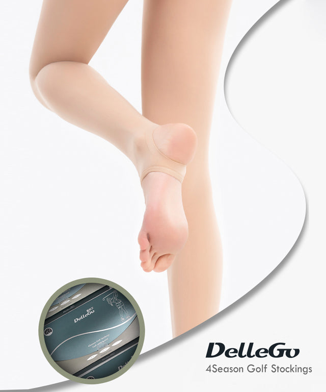 DelleGo Women's Golf Tights UV Protection High Elasticity Functional Four Seasons Body Correction Leggings Tights