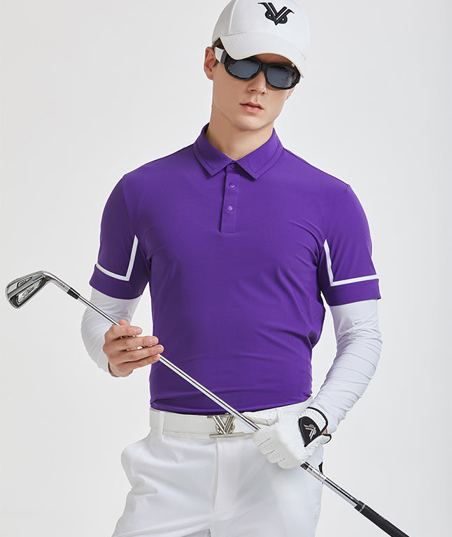 Mondry Line Sleeve T-shirt - Purple