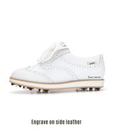 Giclee Women's Under Score Premium Leather Golf Shoes - Navy