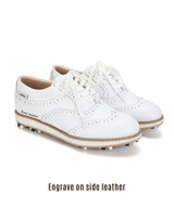 Giclee Unisex Classy Combi Premium Leather Golf Shoes - Black
