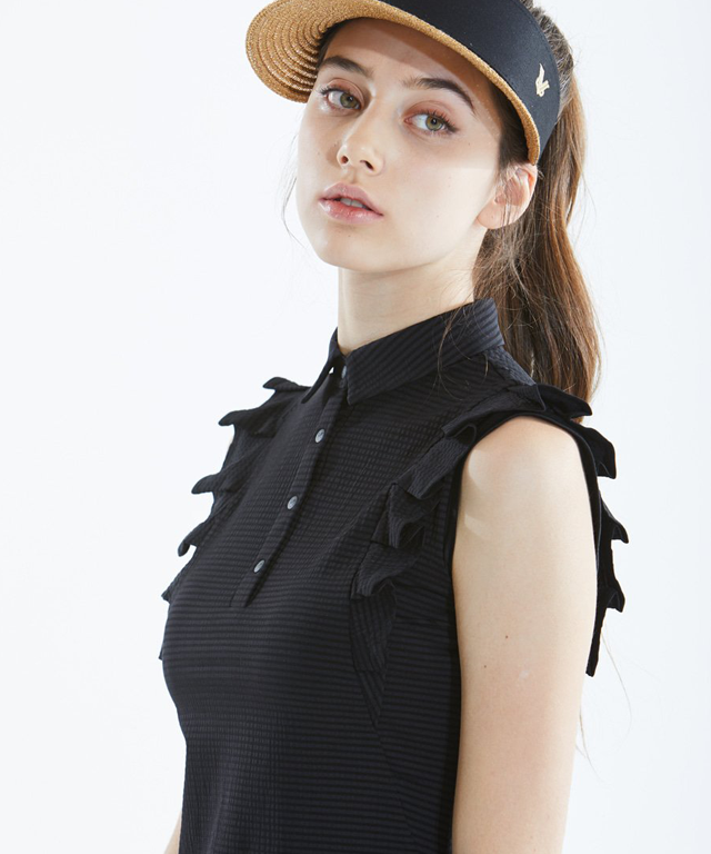 Daydream on pleated collar T-shirt - Nevermindall USA